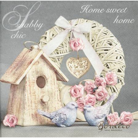 Serwetka do decoupage firmy MAKI w stylu shabby chic 33x33